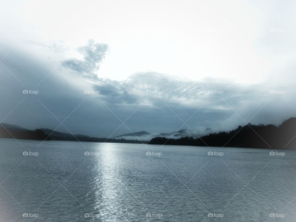 foggy morning matano lake