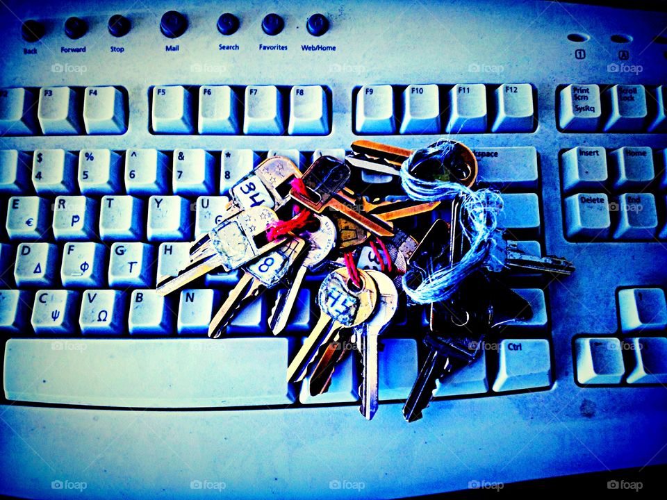 keys on keyboard