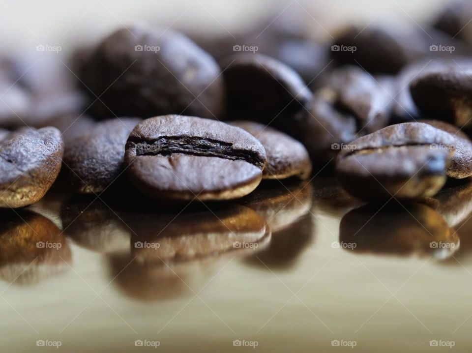 Close up of coffee beans