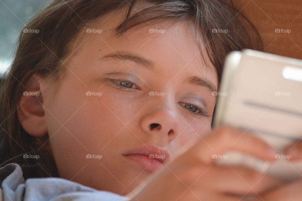 Girl using her phone