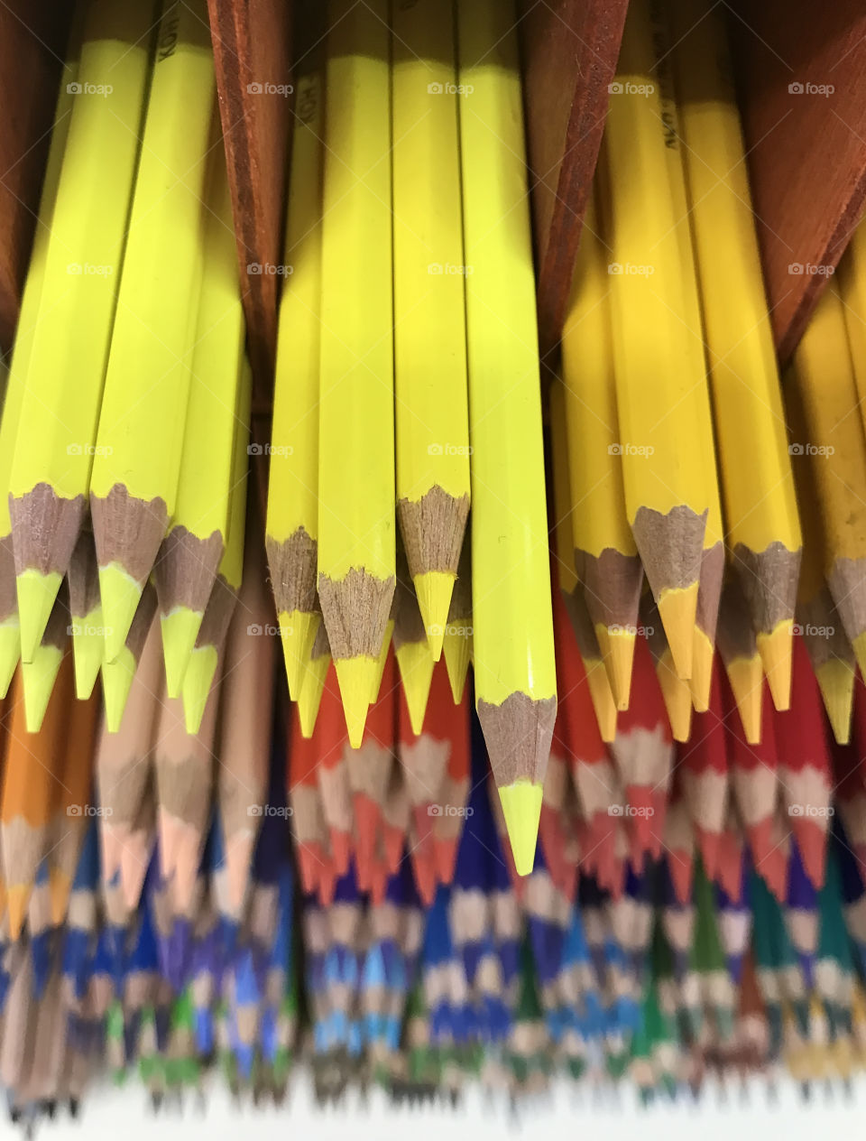 Multicolored pencils for creativity