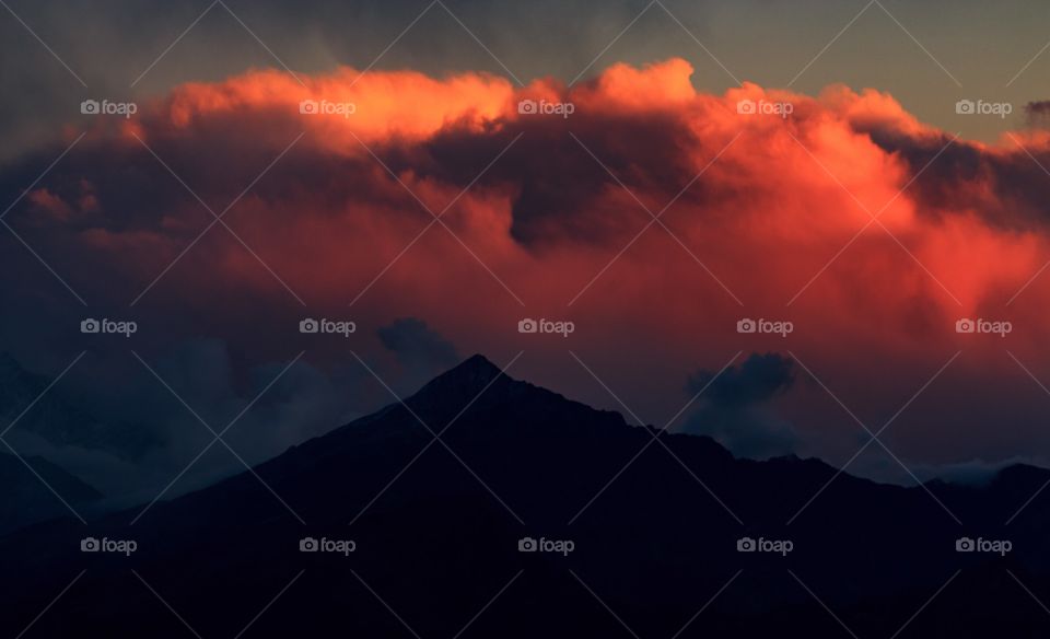 when sunlight filled clouds give you feeling of seeing a volcano...