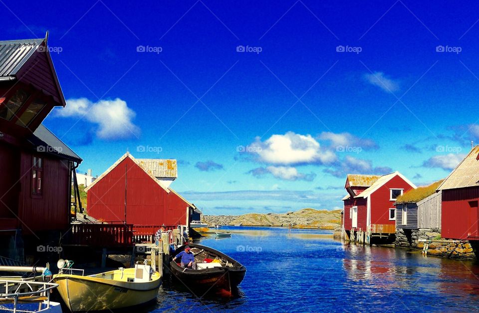 Norwegian fishing village. The quiet life of  Utvaer Island in Sogn og Fjordane 