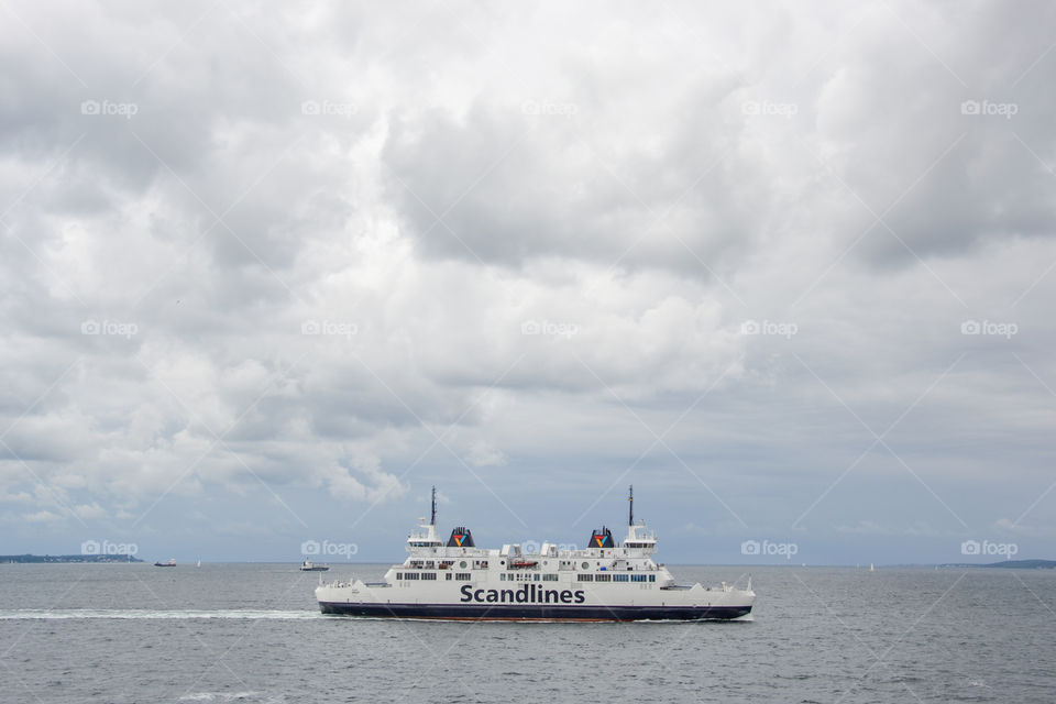 Ferry from Scandlines trafficing Helsingborg Sweden to Dragör Denmark.