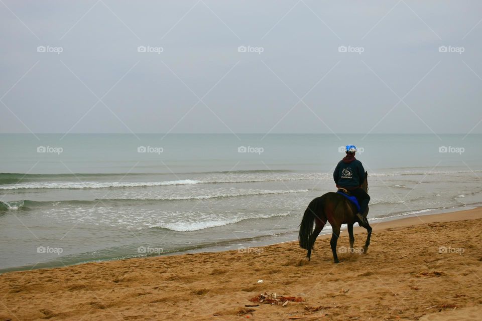 riding near the sea