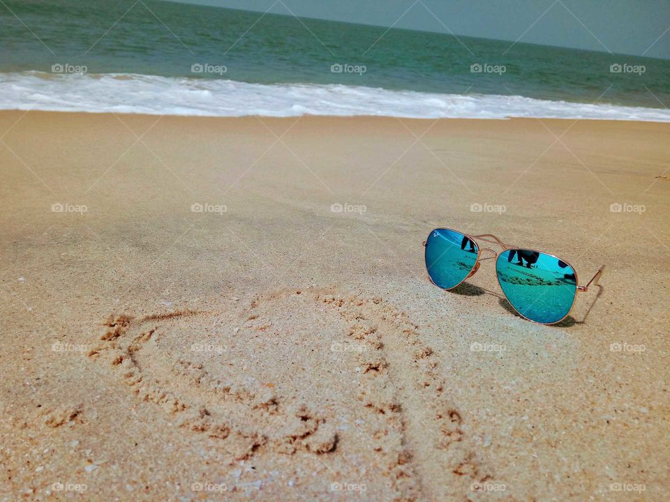 sunglass at beach