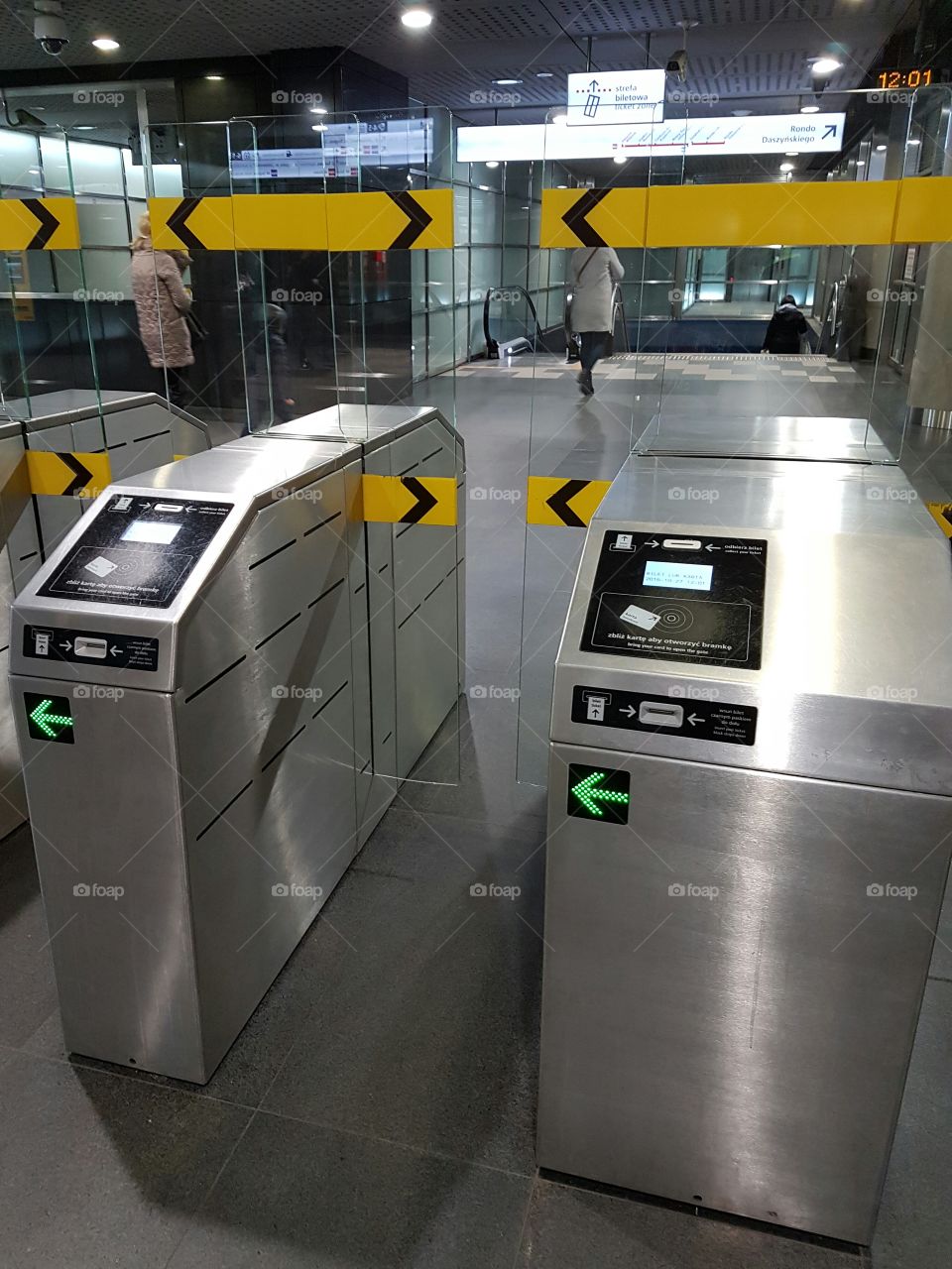 Ticket gate for subway in Warsaw.