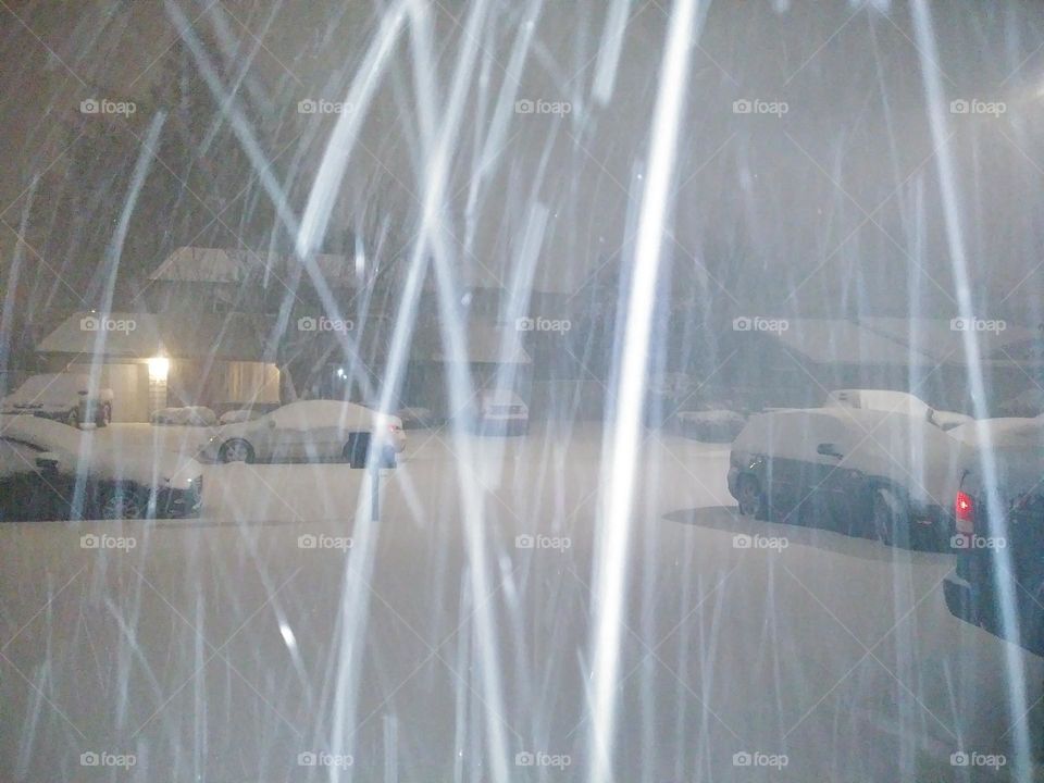 snowfall at night
