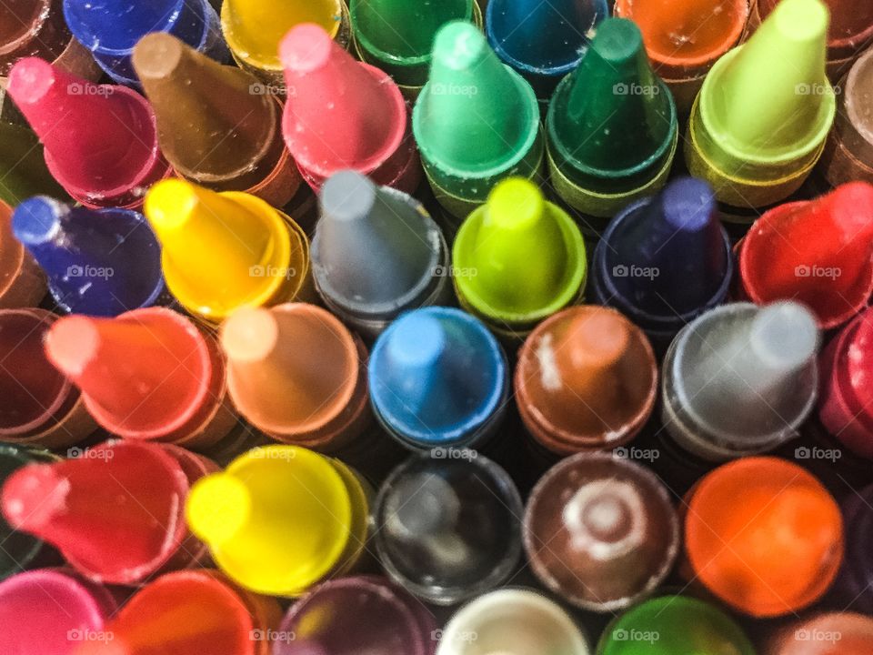 Colorful crayons