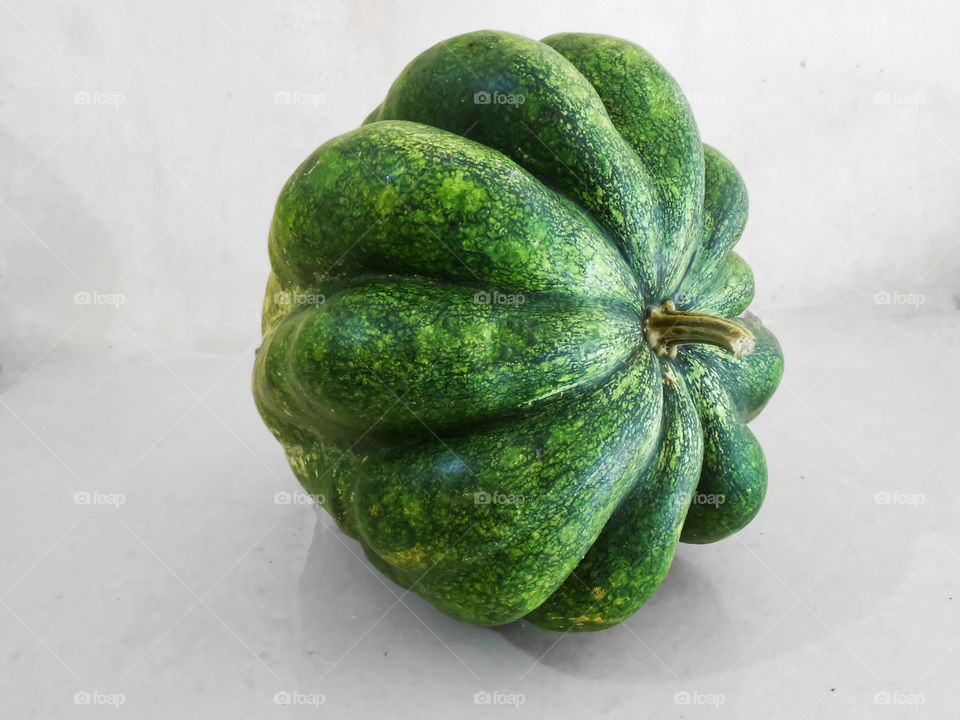 Huge Pumpkin Viewed at an angle