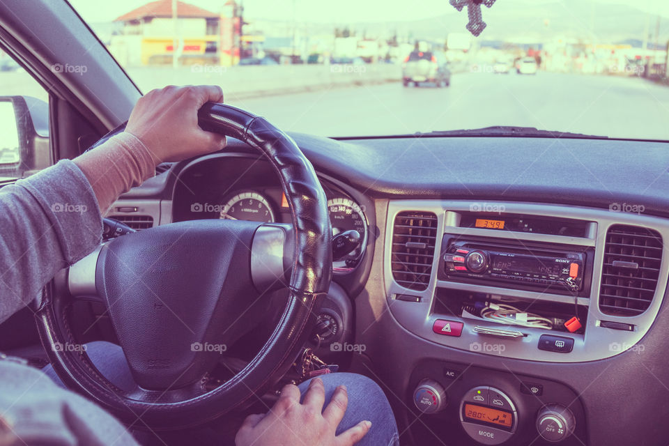 Car Driving Woman Traveler
