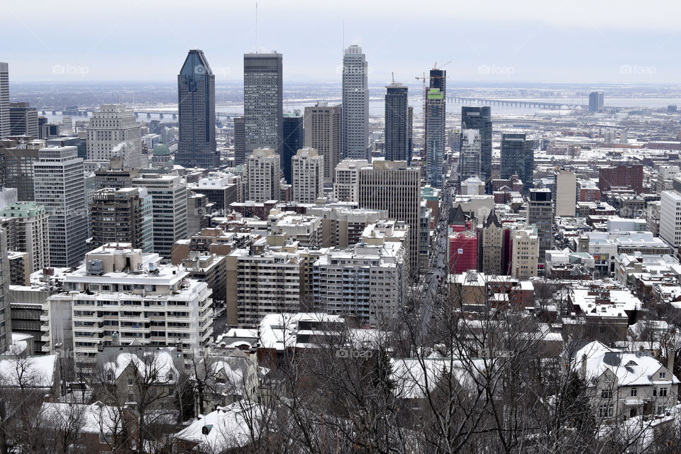 High angle view of cityscape