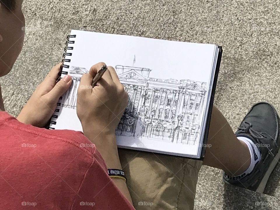 Sketch at Buckingham.