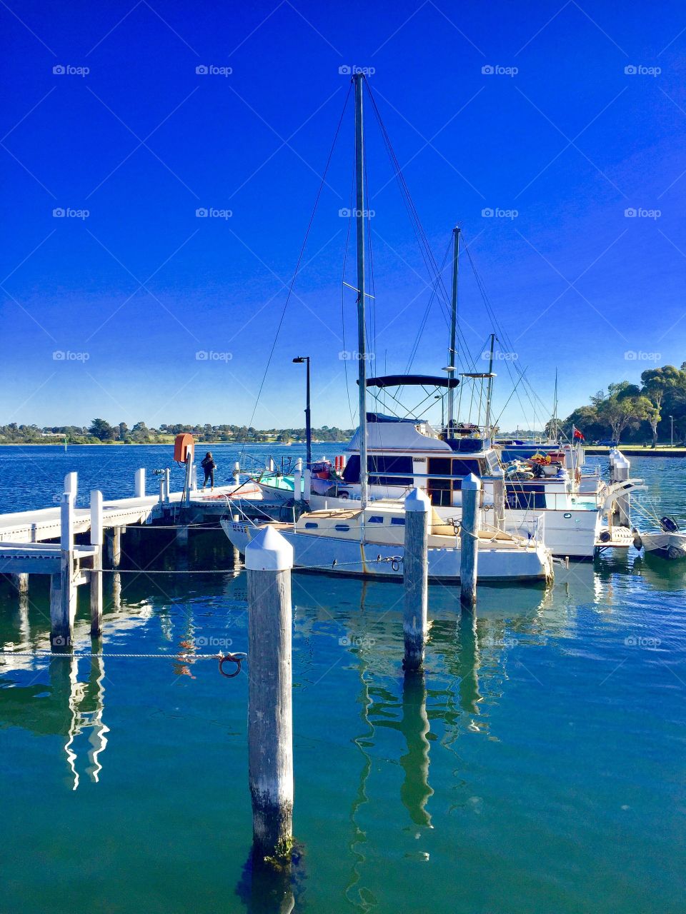 Moored boats at the Jetty