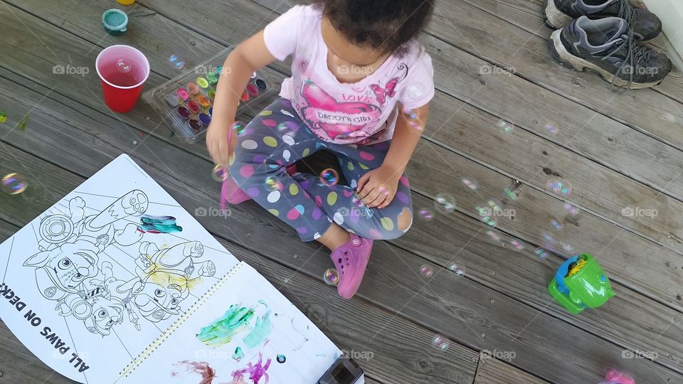 Bubbles and painting