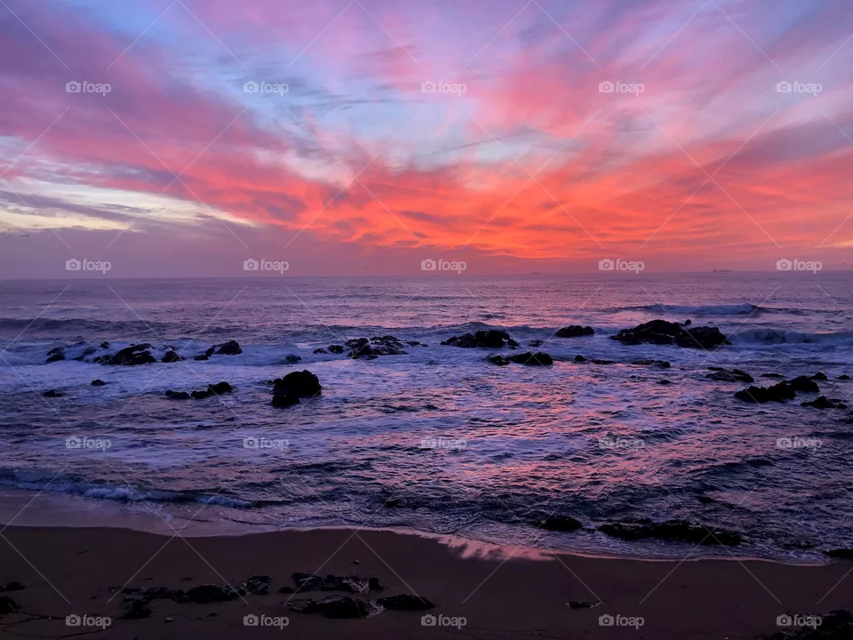 Sunset in Foz do Douro, Porto