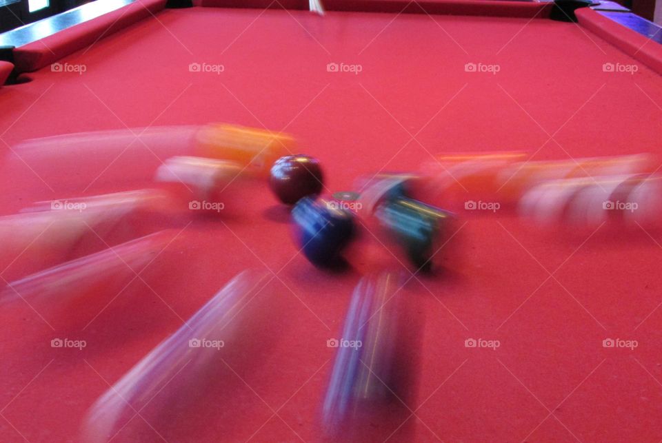 playing pool