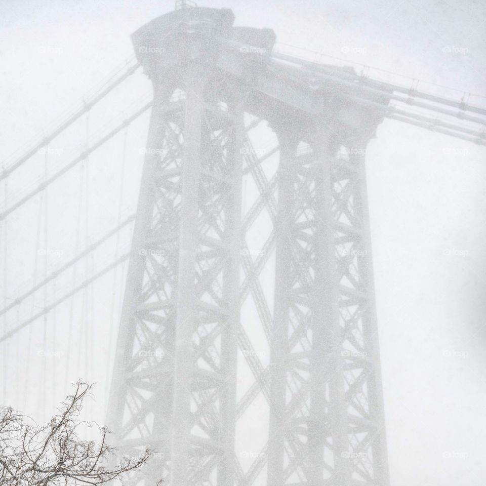Williamsburg bridge by snow time!