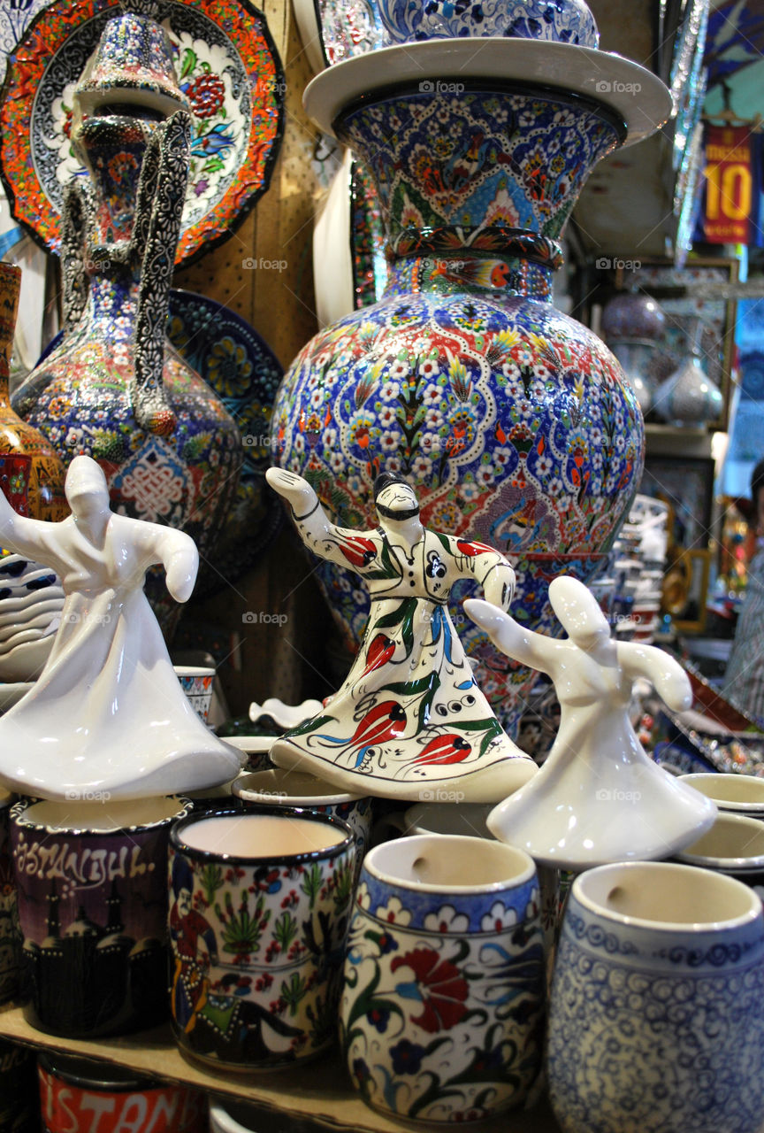 Turkish traditional ceramic souvenirs