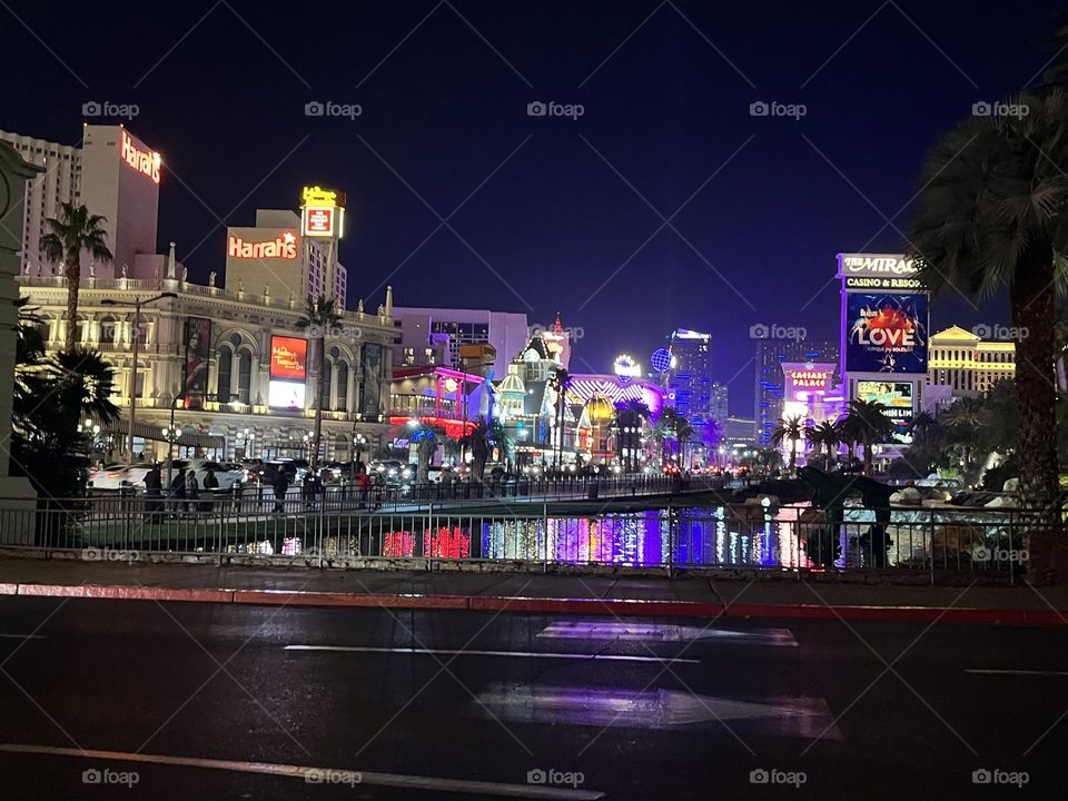 Las Vegas View from a hotel walkway.