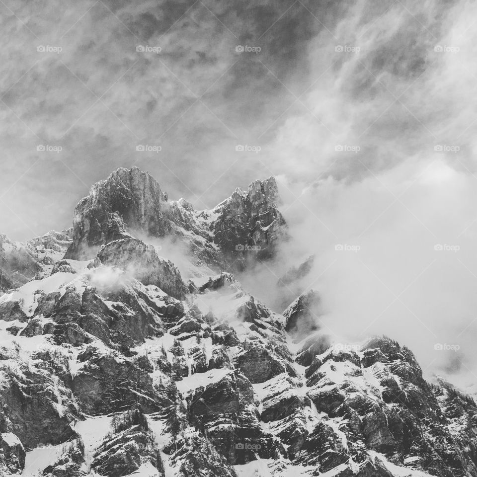 View of snowy mountain