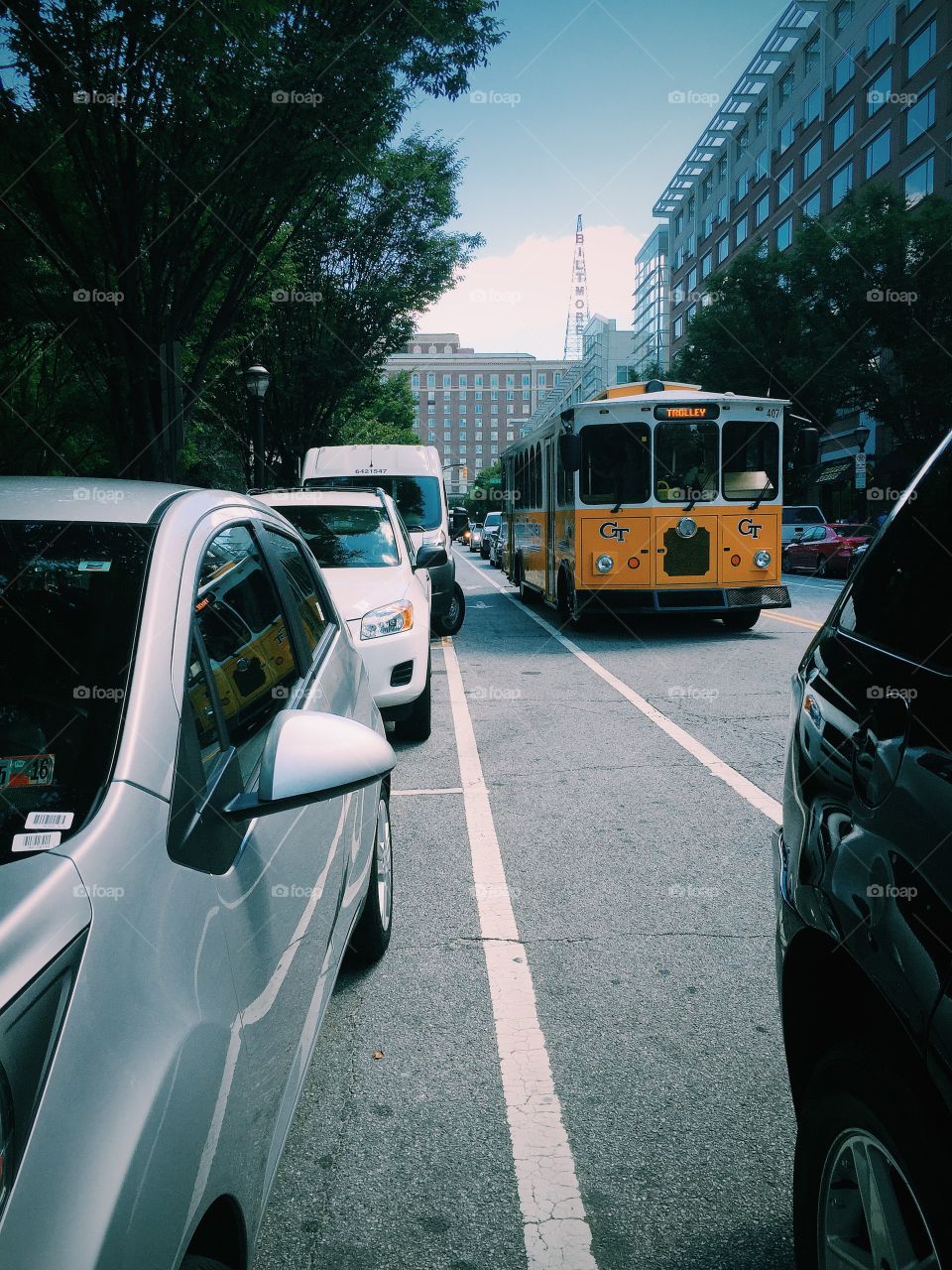 university commuter viewpoint in GT campus Atlanta