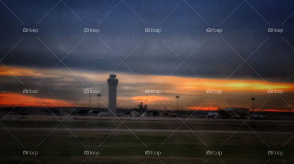 Sunrise over Austin Texas-on board a flight headed out and enjoying the beautiful sky