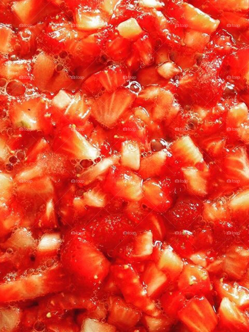 Close up strawberry jam