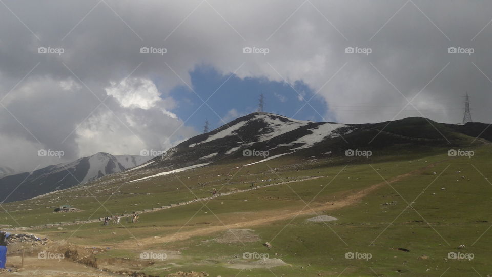 As usual Clouds just above mountains at  "Pir key Ghalee"  Mughal Road Shopian J&K India...
Pic taken today.