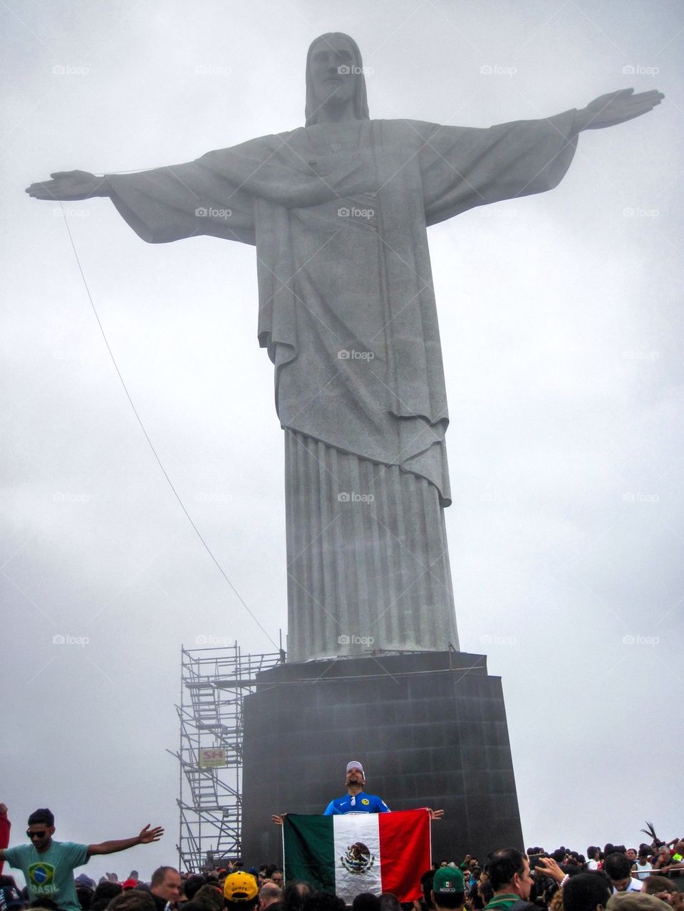 Mexican fan at Christ the redeemer 