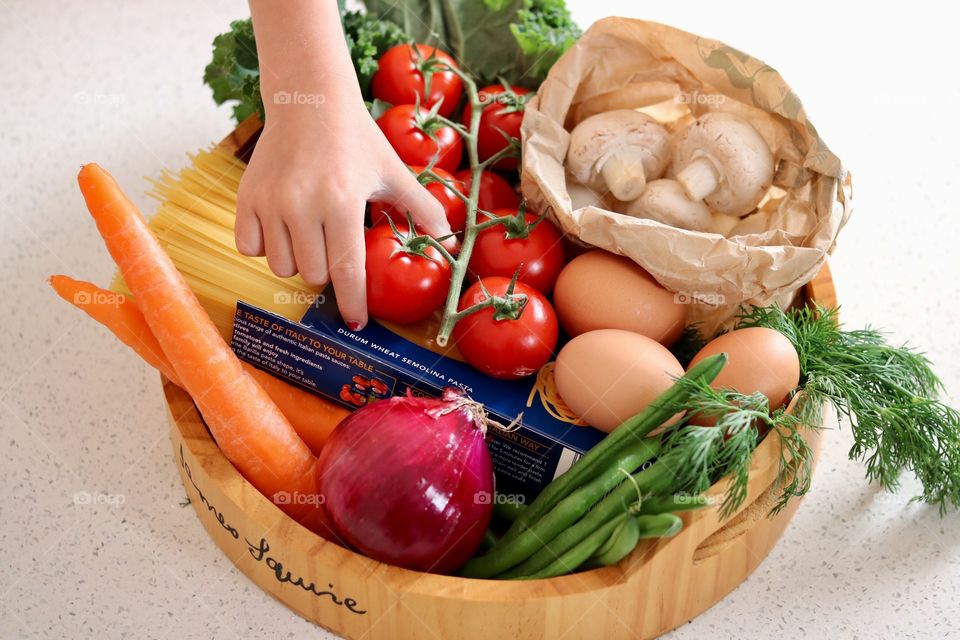 Ingredients for cooking dinner 