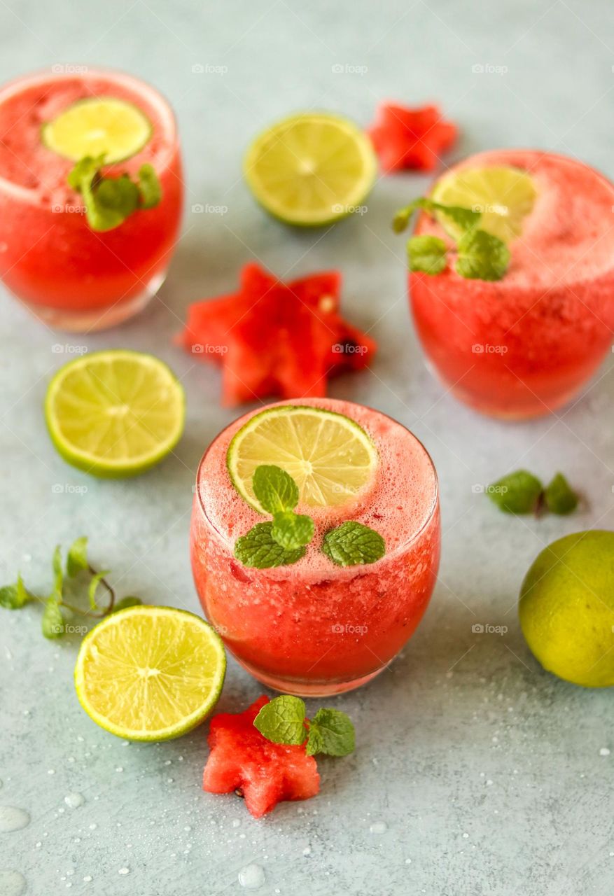 Watermelon and Lime Slushie