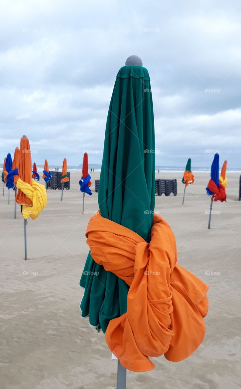 on the beach of Deauville