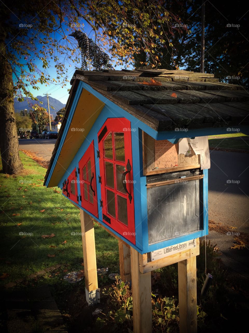 Neighbourhood library in the form of a house in Vancouver, British Columbia 