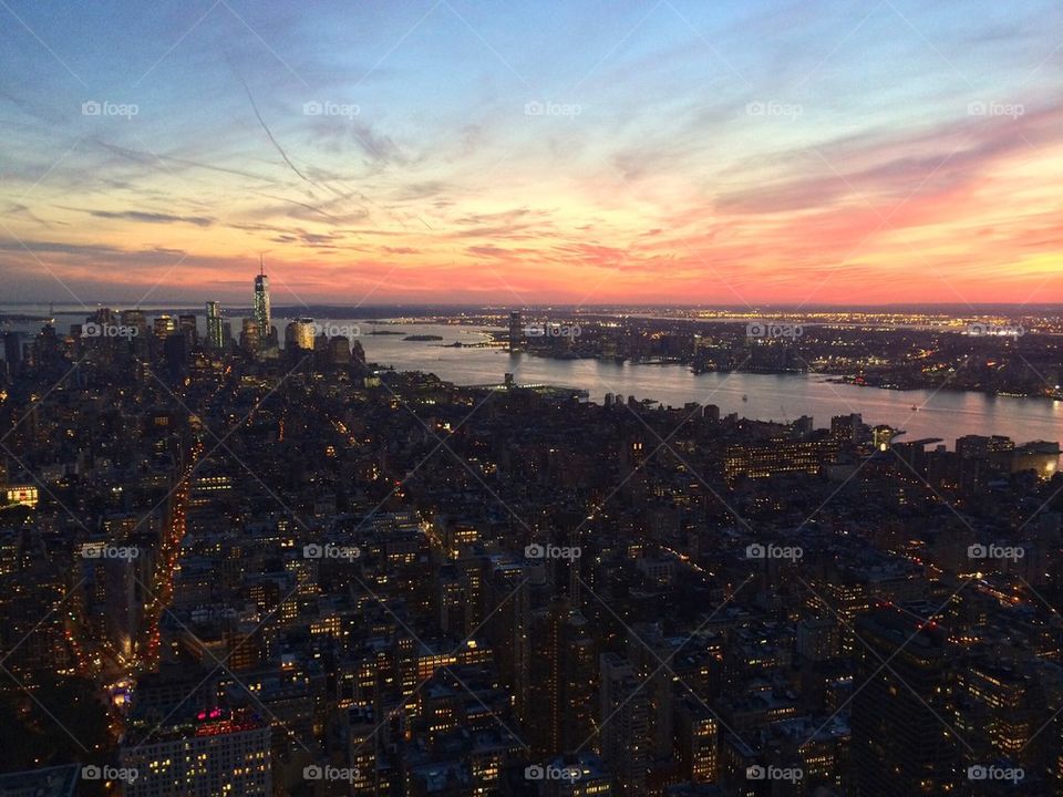 Silhouette view of city