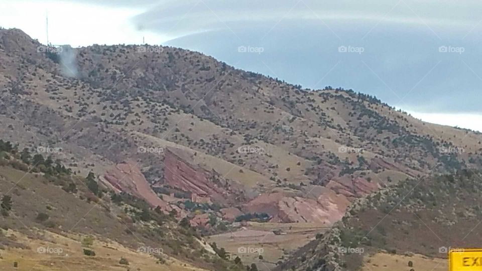 View of Red Rocks Ampatheater from 285