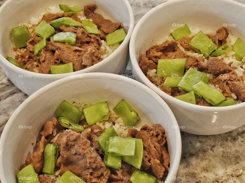 Spicy Thai Rice Bowls. Thai Beef And Rice Bowls
