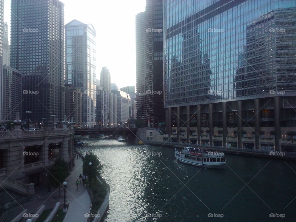 Chicago near river