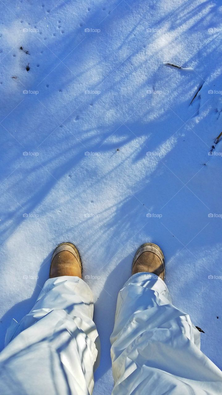Walking on the snow
