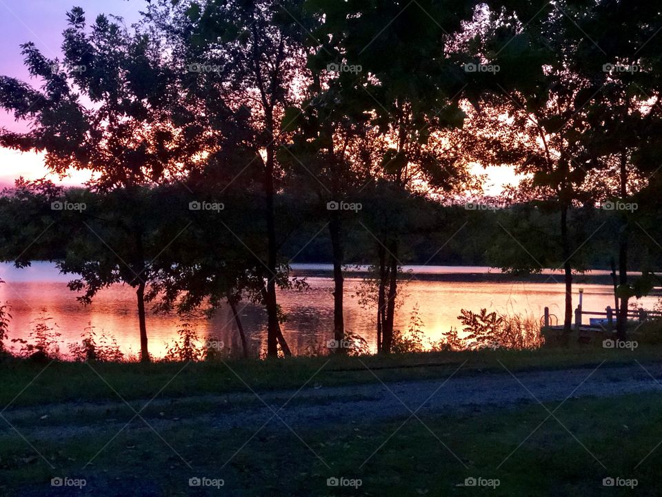 Sunrise, Holiday Lake Near Oak Grove Missouri, Missouri, Lake, Water, pond, pump, old, vintage, hand pump, trees, sky