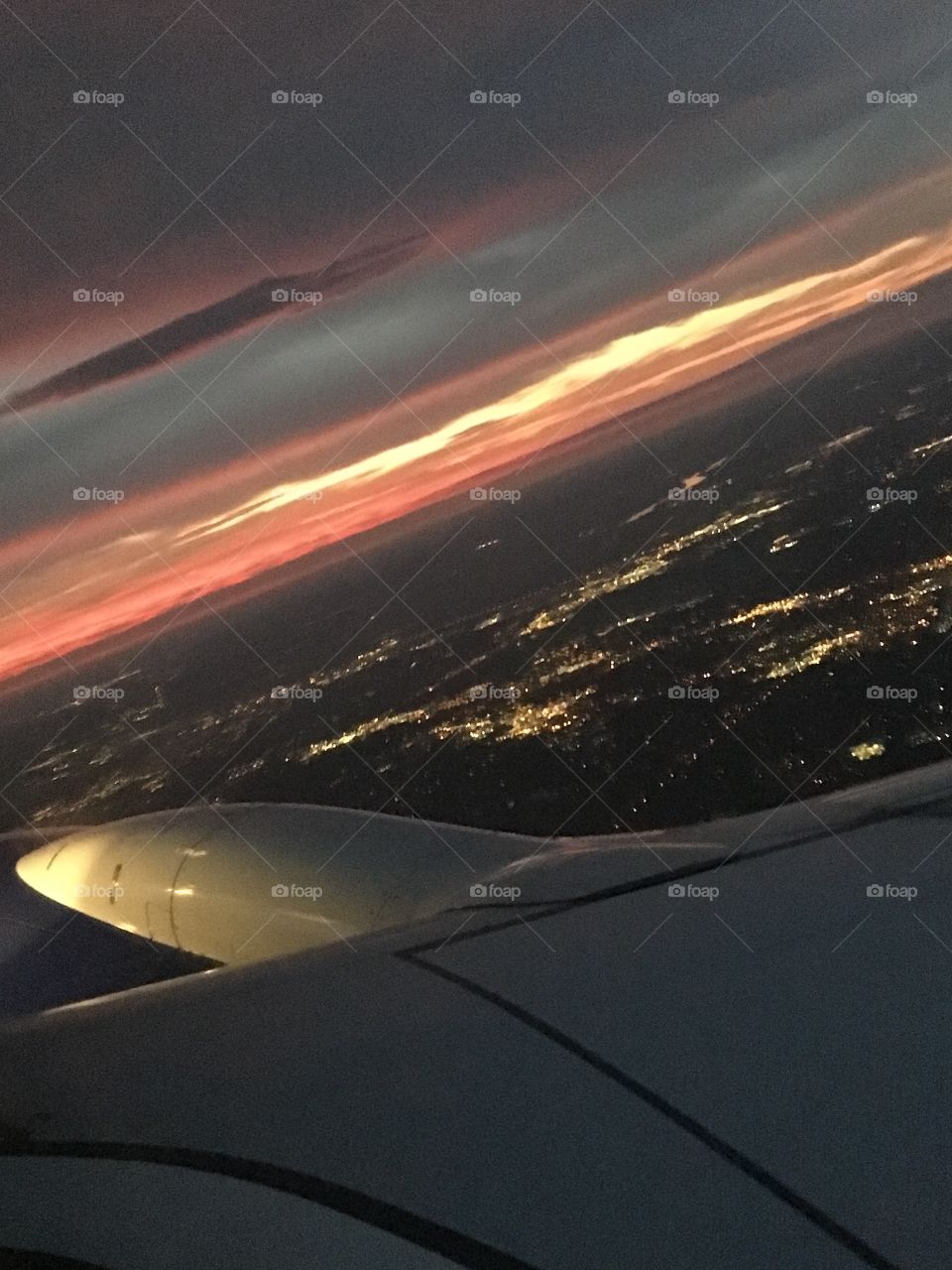 Departing Columbus Oh at sunset