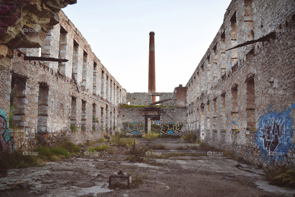 Greece old factory. Greece Chalkida old factory