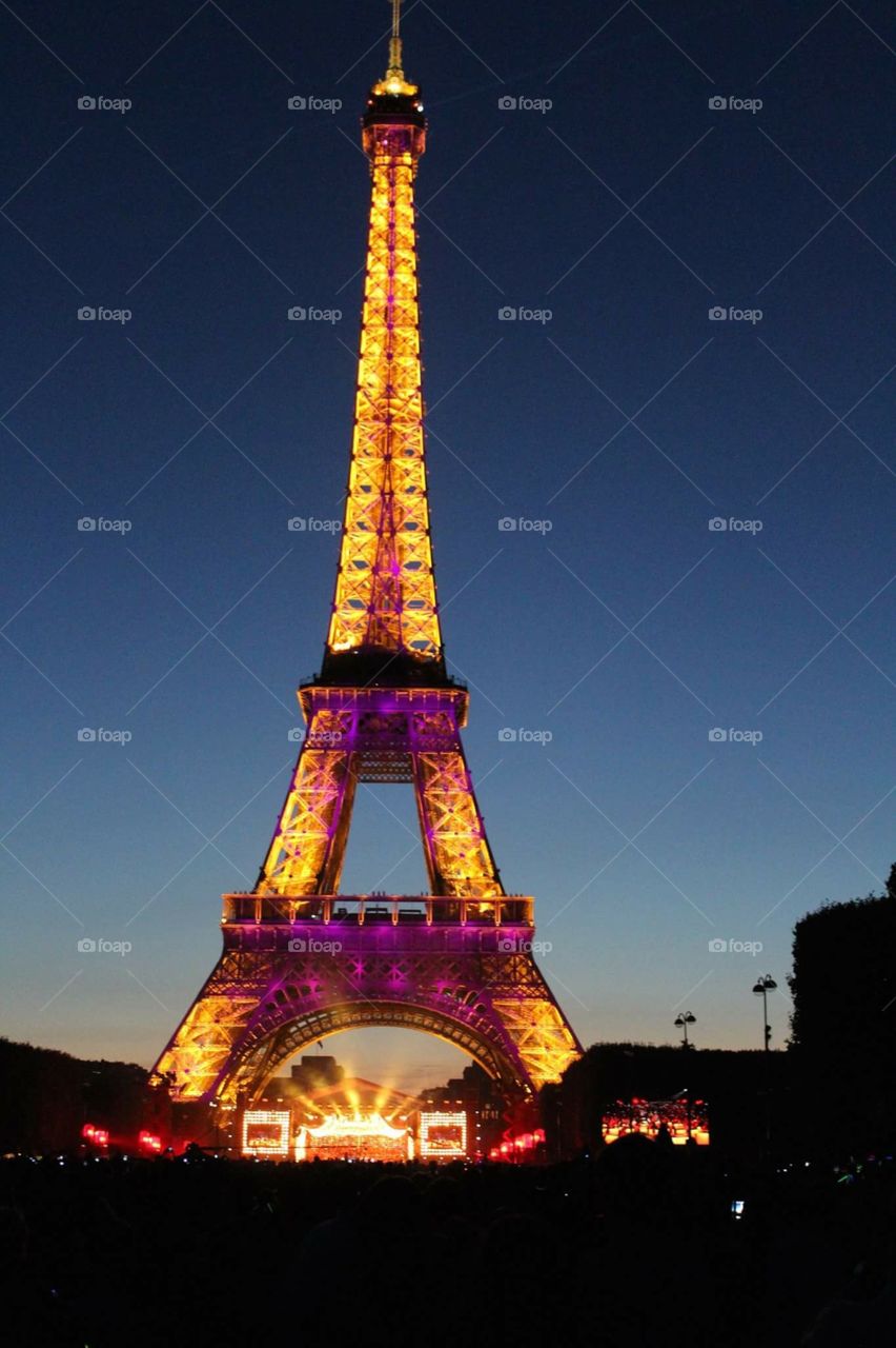 Eiffel tower on Bastille Day