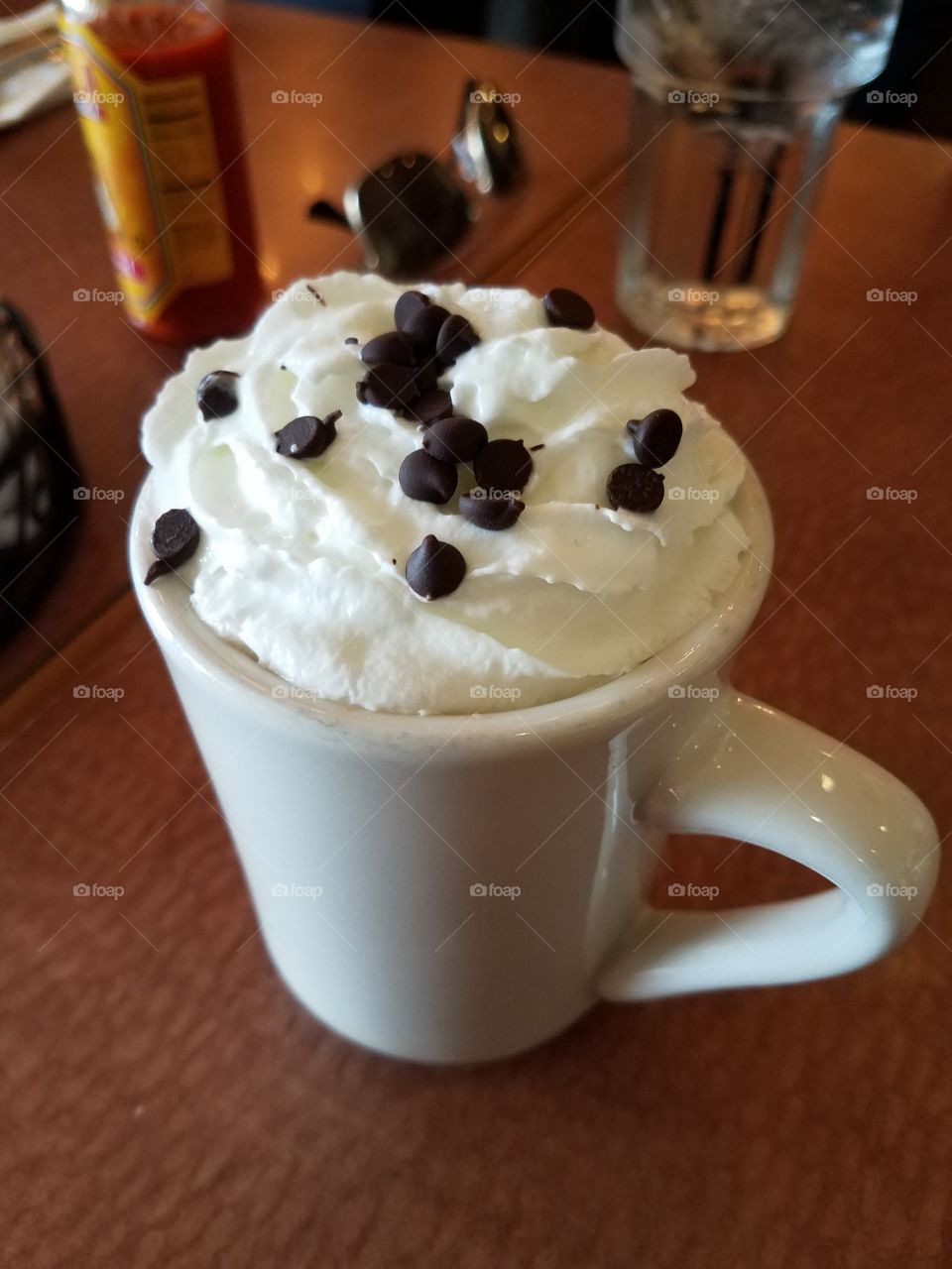 hot chocolate with chocolate chips