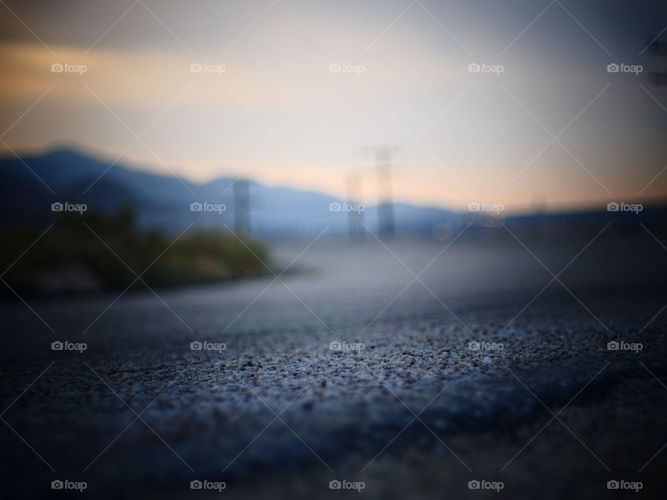 Desert Road at Dusk