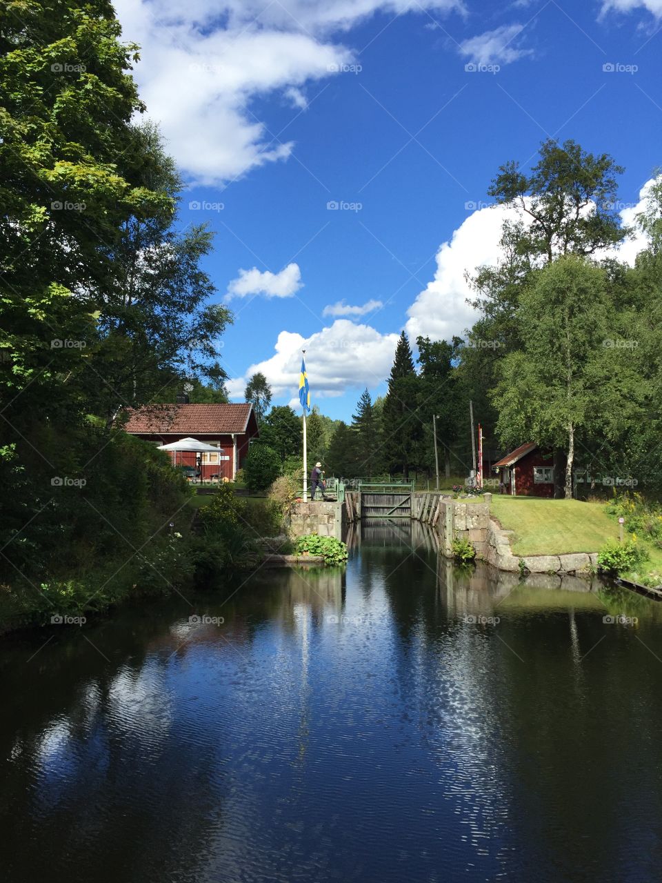 Lock on the Dalsland Canal 