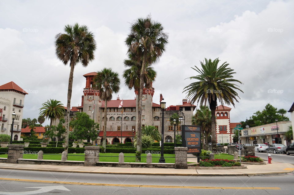 Flagler college campus. Flagler college in historic downtown St. Augustine,  FL