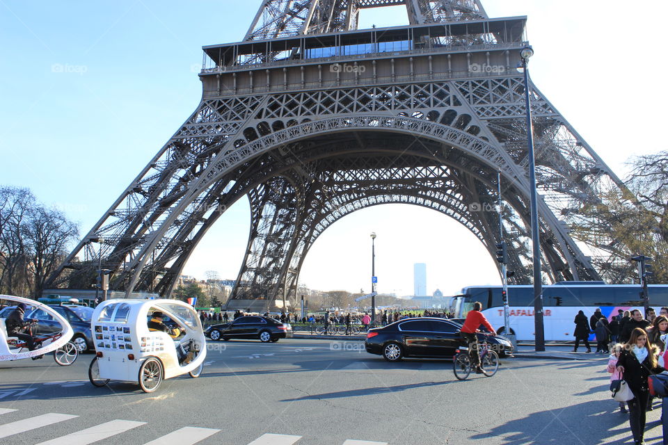 Road near Eiffle tower,Paris