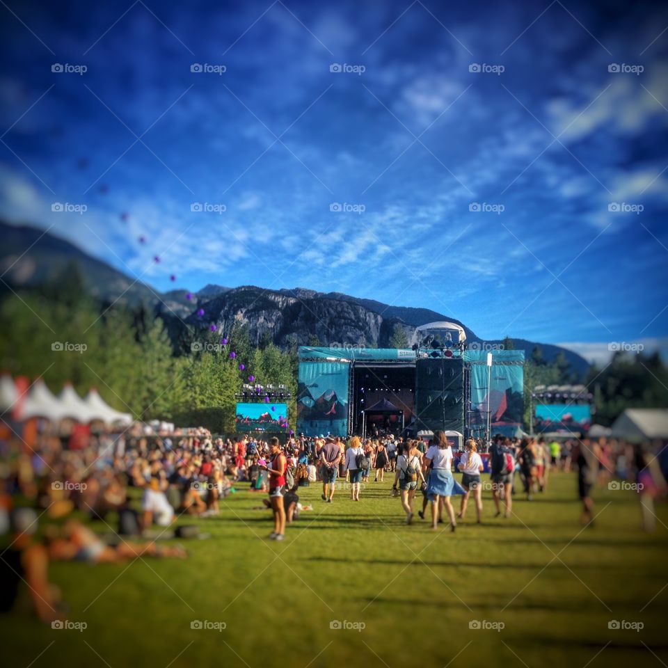 Squamish Music Festival: A beautiful summer festival located in Squamish, British Columbia. Beautiful weather, and amazing artist playing in-front of scenic summits 