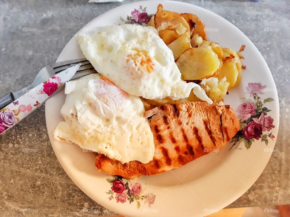 Enjoying the taste of a delicious breakfast